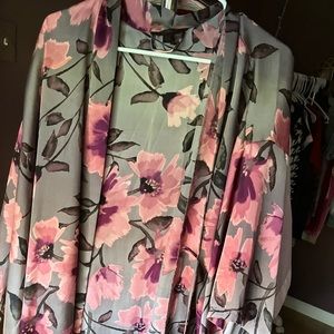 Women's Cora Floral Satin Wrapper